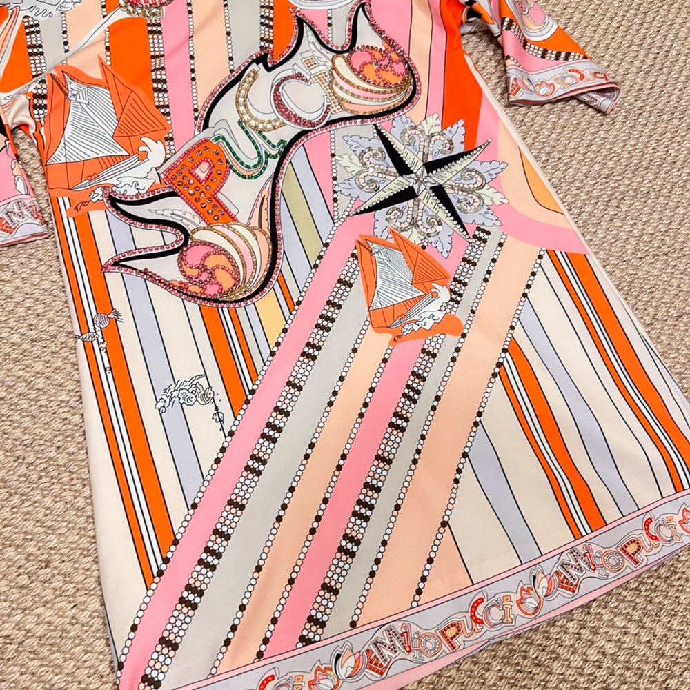 PUCCI mini shift dress pink/orange M